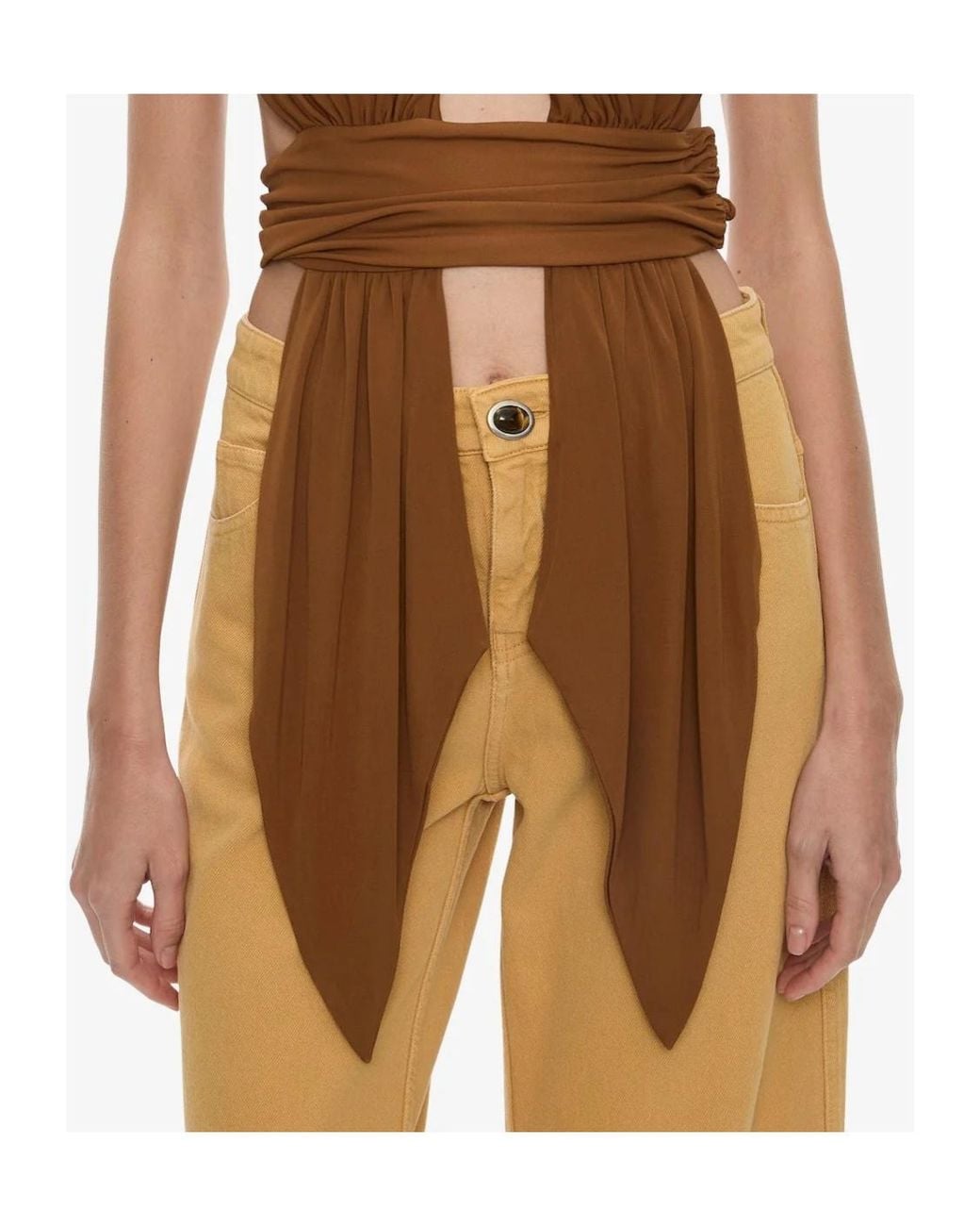 Christopher Esber Metallic Quartz Relaxed-Fit Jeans