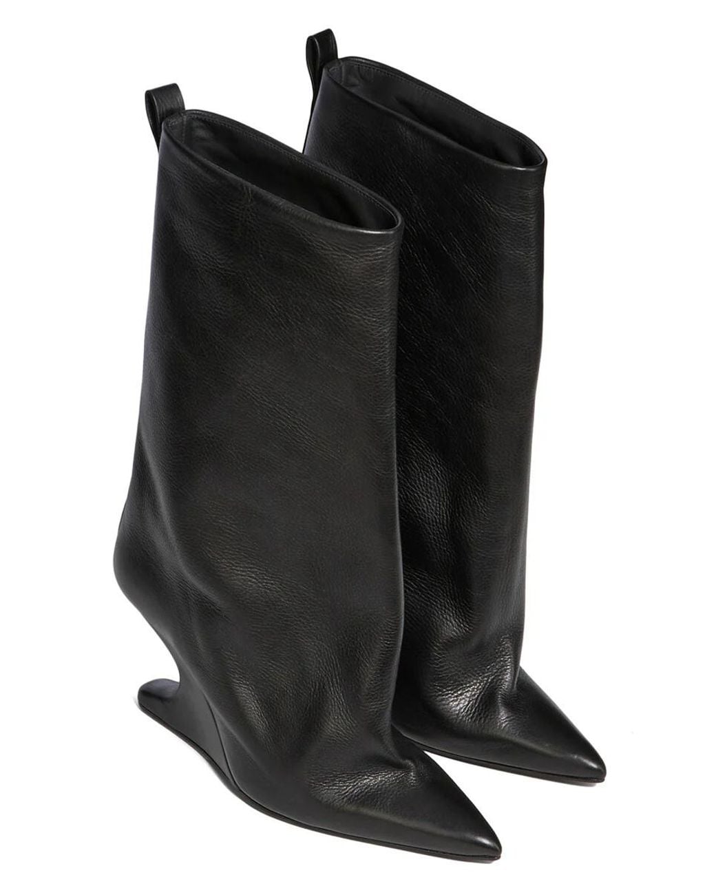 Rick Owens Black Cantilever Sharp Flared Boots