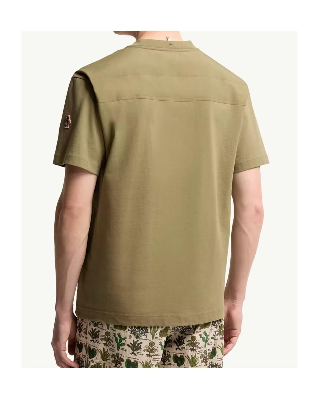Moncler Green Grenoble Zip-Pocket T-Shirt for men