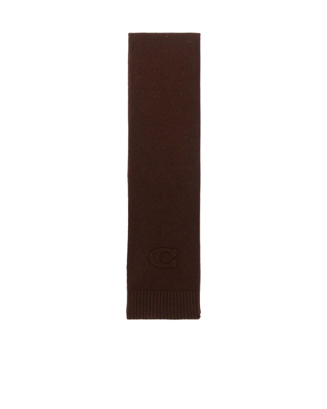 COACH Brown Knitted Long Scarf