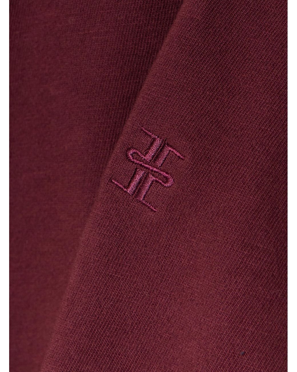 ÉTERNE Purple Sonny Embroidered Cotton-Jersey Sweatshirt
