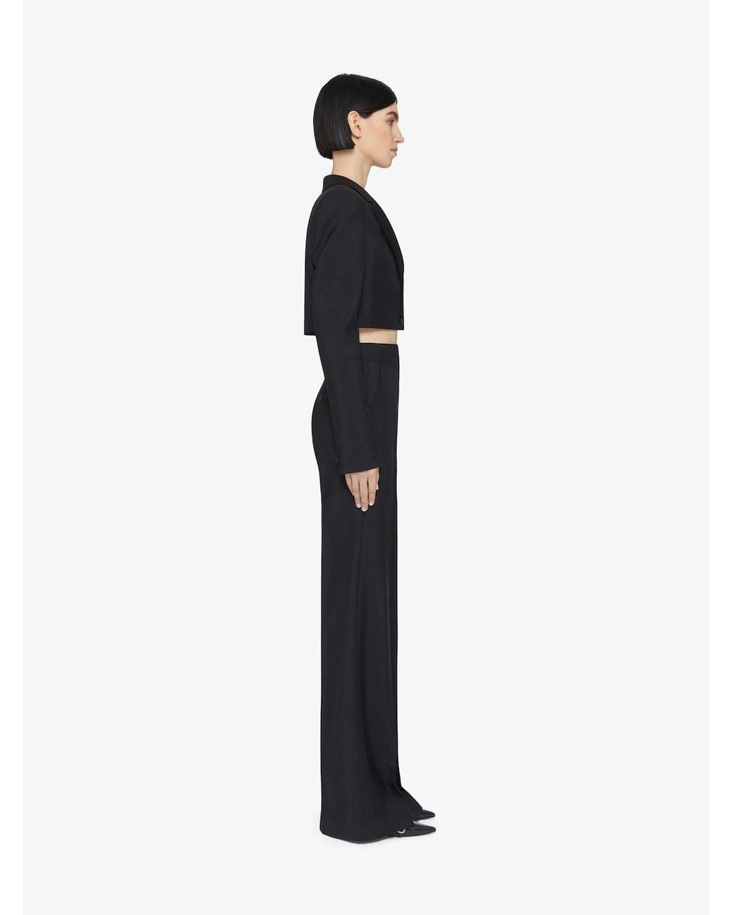 Givenchy Black Pressed-Crease Tailored Trousers