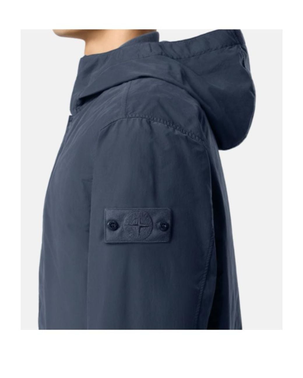Stone Island Blue Long-Sleeve Hooded Jacket for men
