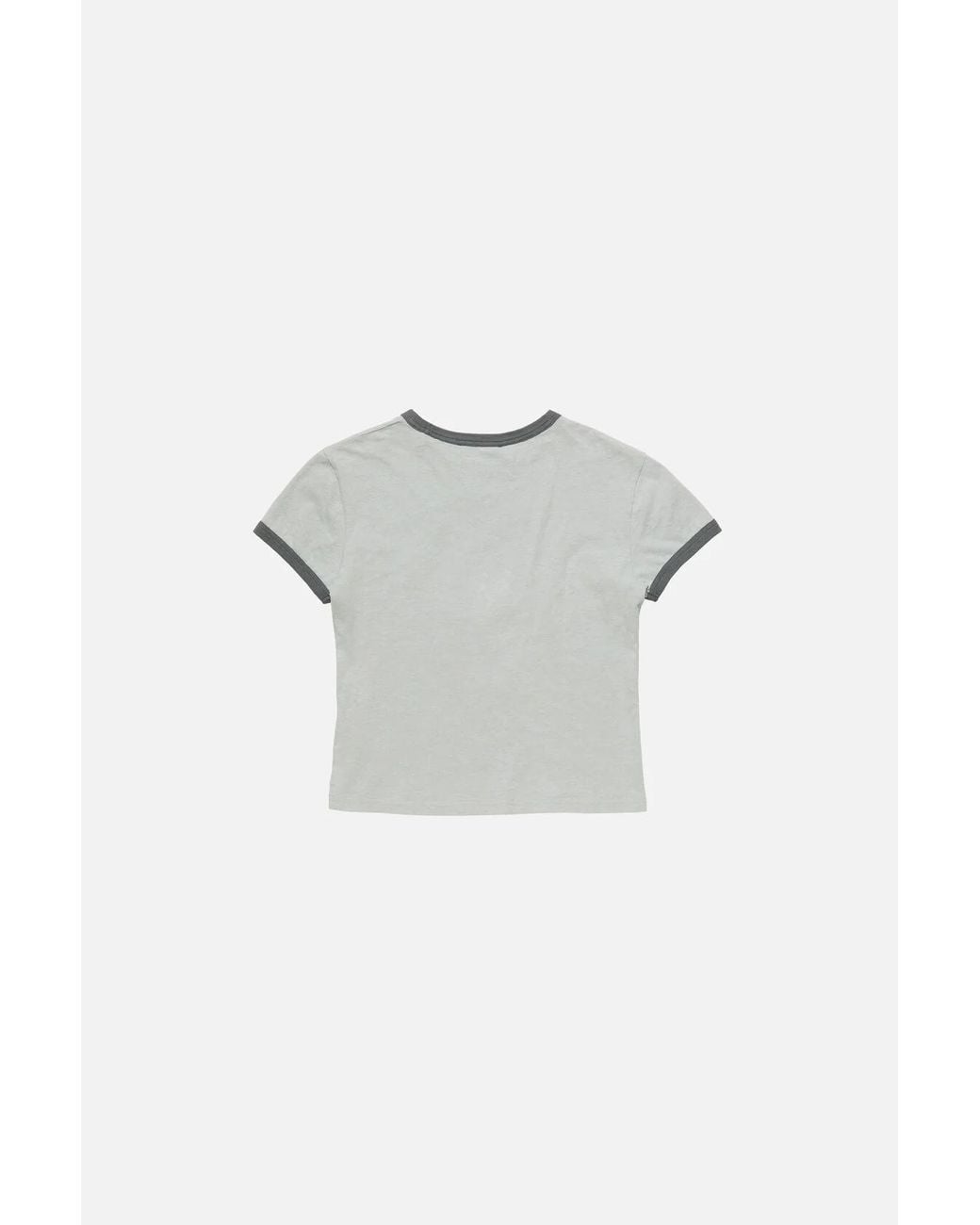 Acne Gray Rose-Print Ringer T-Shirt