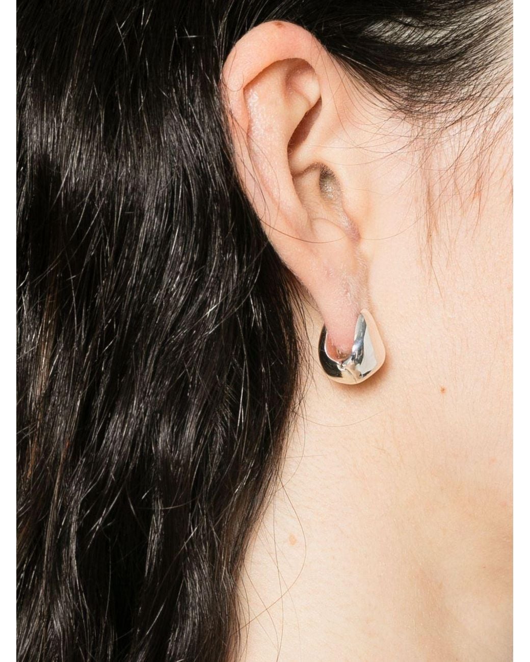 Phoebe Philo White Pebble Earrings