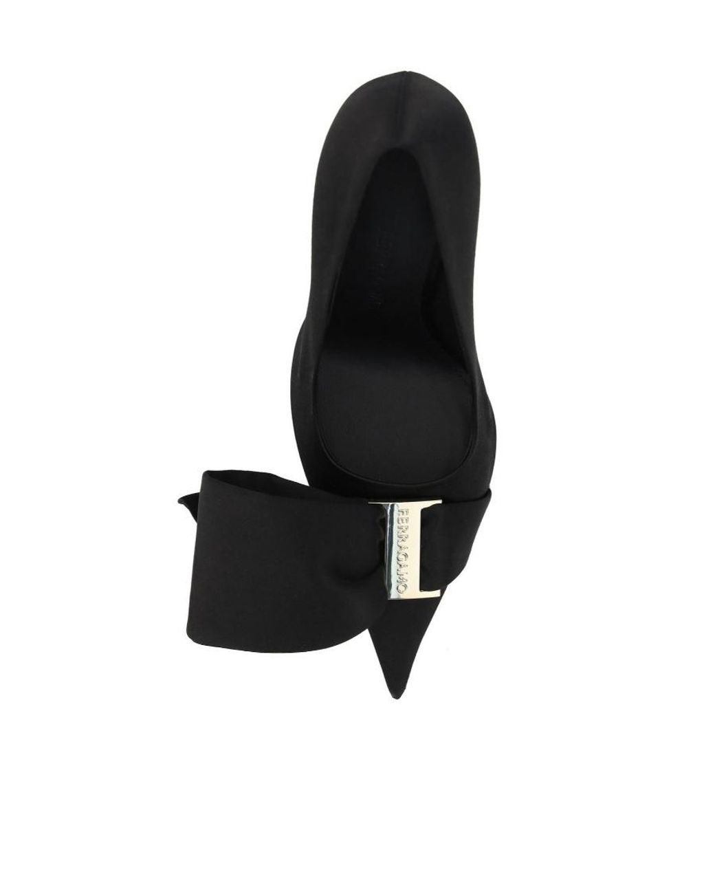 Ferragamo Blue Ferragamo Erica Asymmetric Bow Pumps