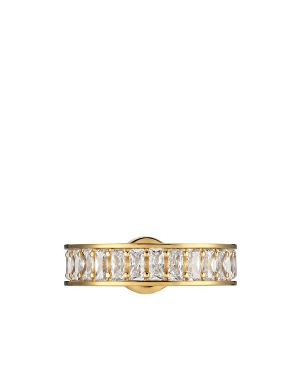 Gucci Metallic Blondie Wide Crystal Ring