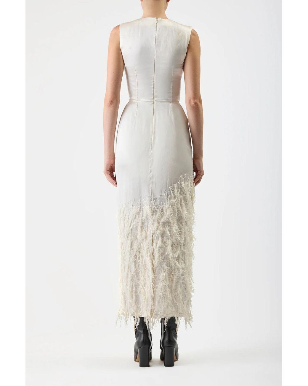 Gabriela Hearst White Maslow Organza Midi Dress