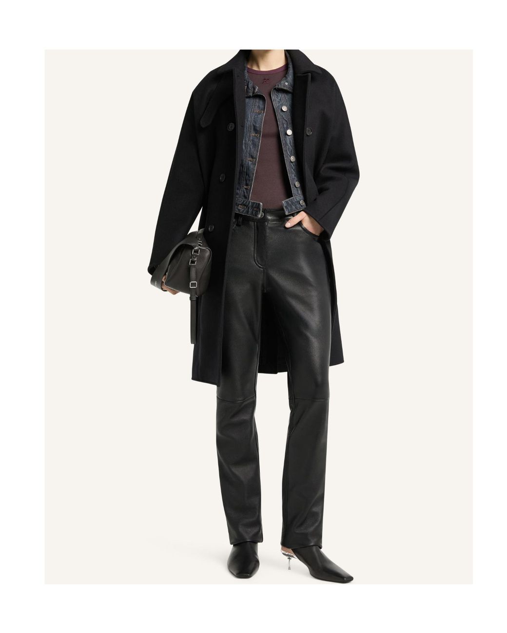 Courreges Black Courrèges Double-Breasted Coat