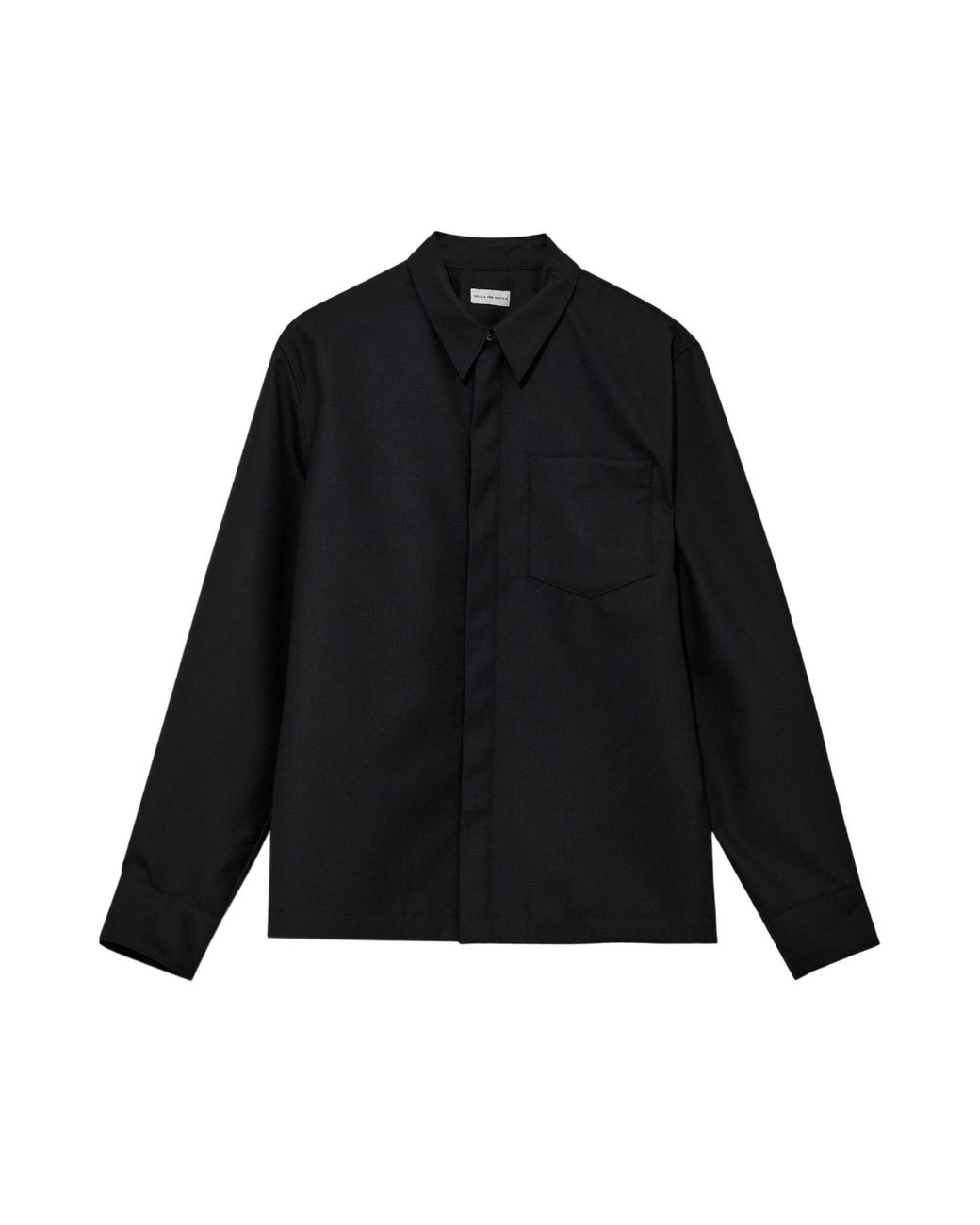 Dries Van Noten Black Long-Sleeved Shirt for men
