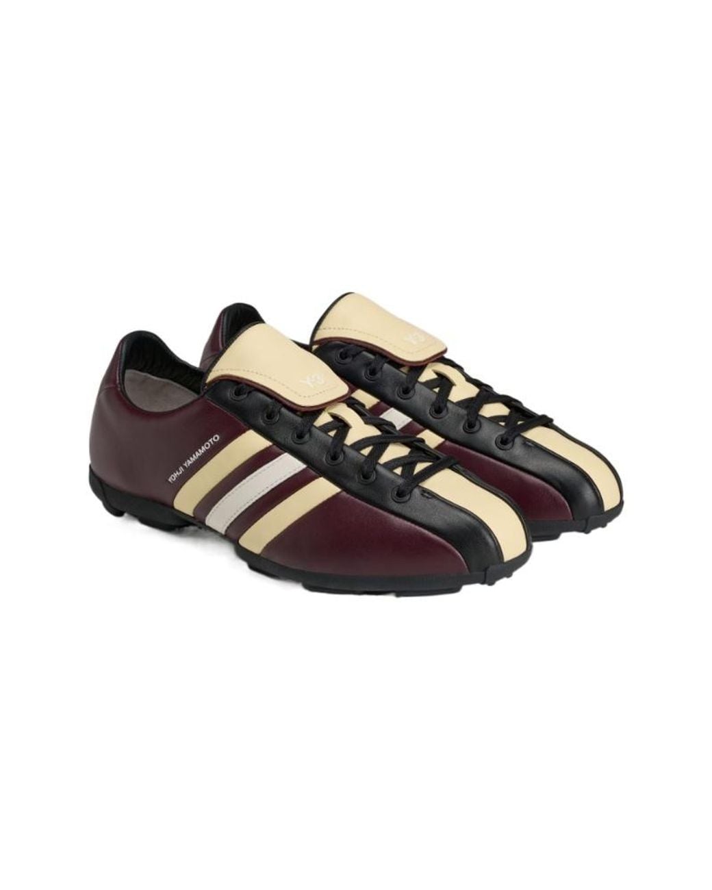 Y-3 Brown Field Leather Sneakers for men