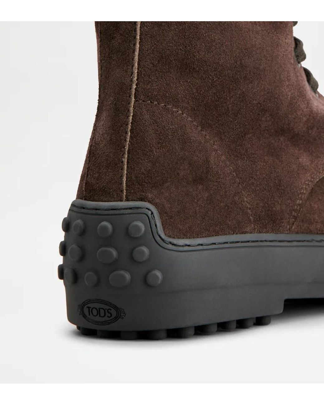 Tod's Brown Win Gomm Lace-Up Ankle Boots