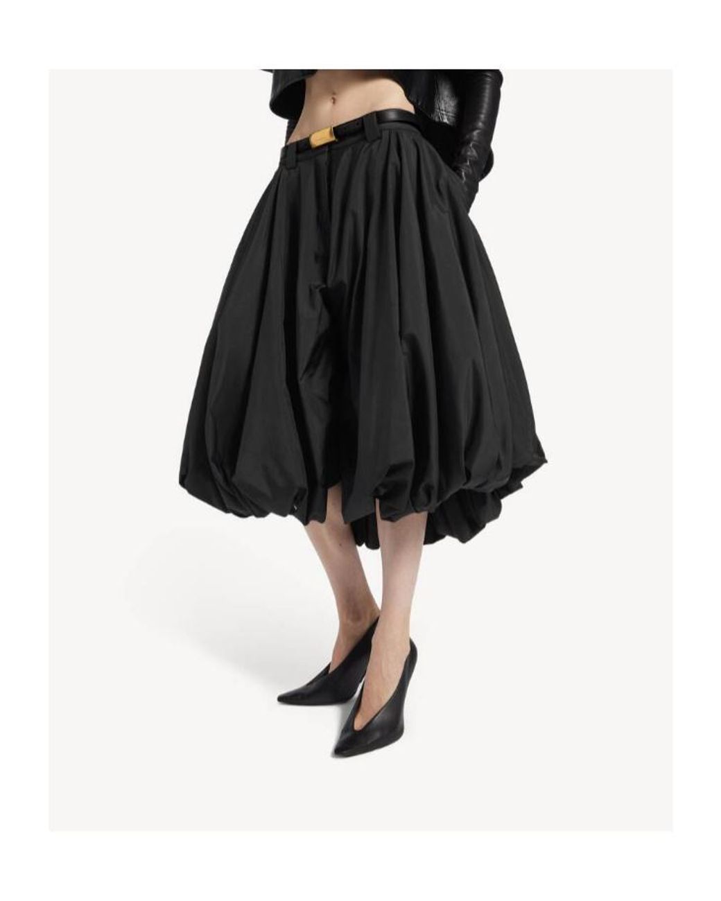 Balenciaga Black Balloon Pleated Shorts