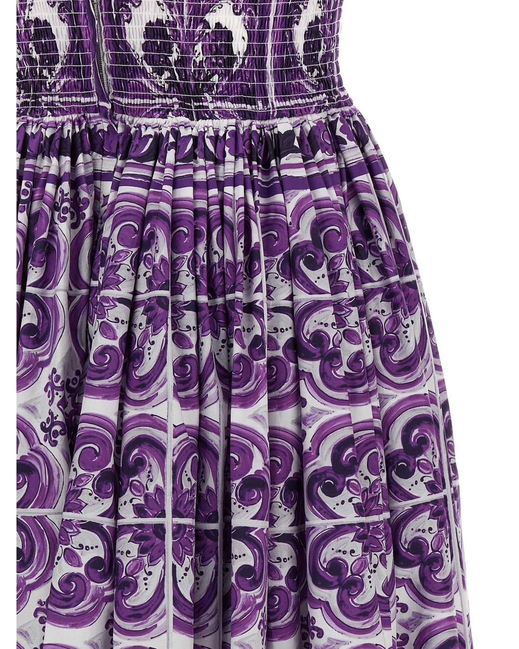 Dolce & Gabbana Purple 'Maiolica' Dress