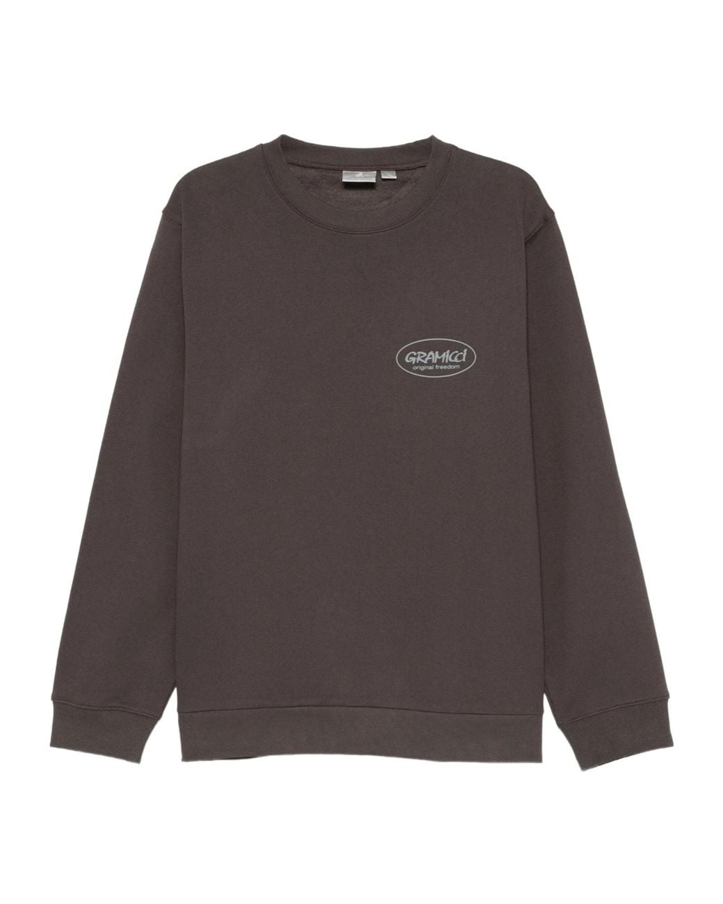 Gramicci Brown Logo-Print Crew-Neck Sweatshirt for men