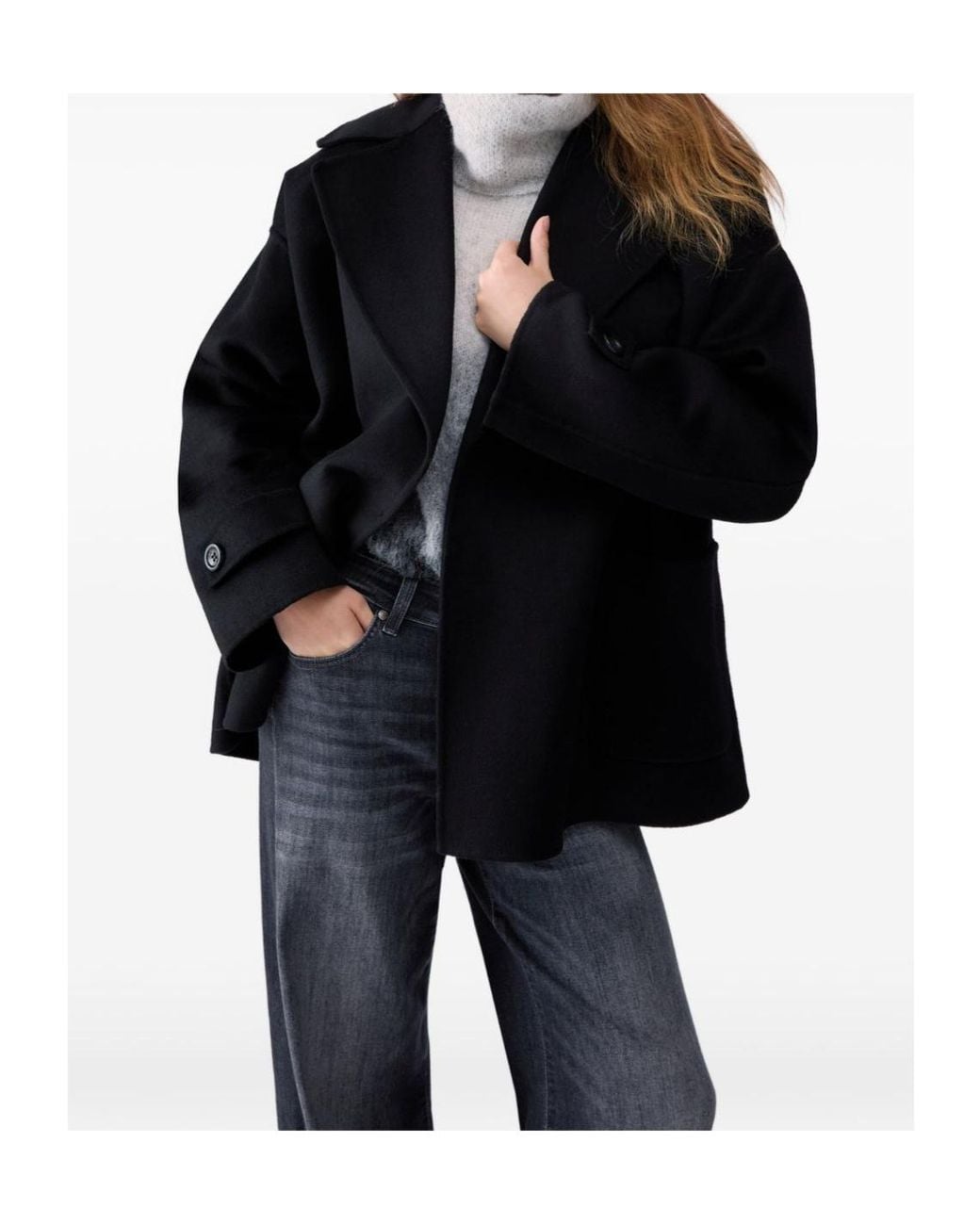 Liu Jo Black Short Belted Coat