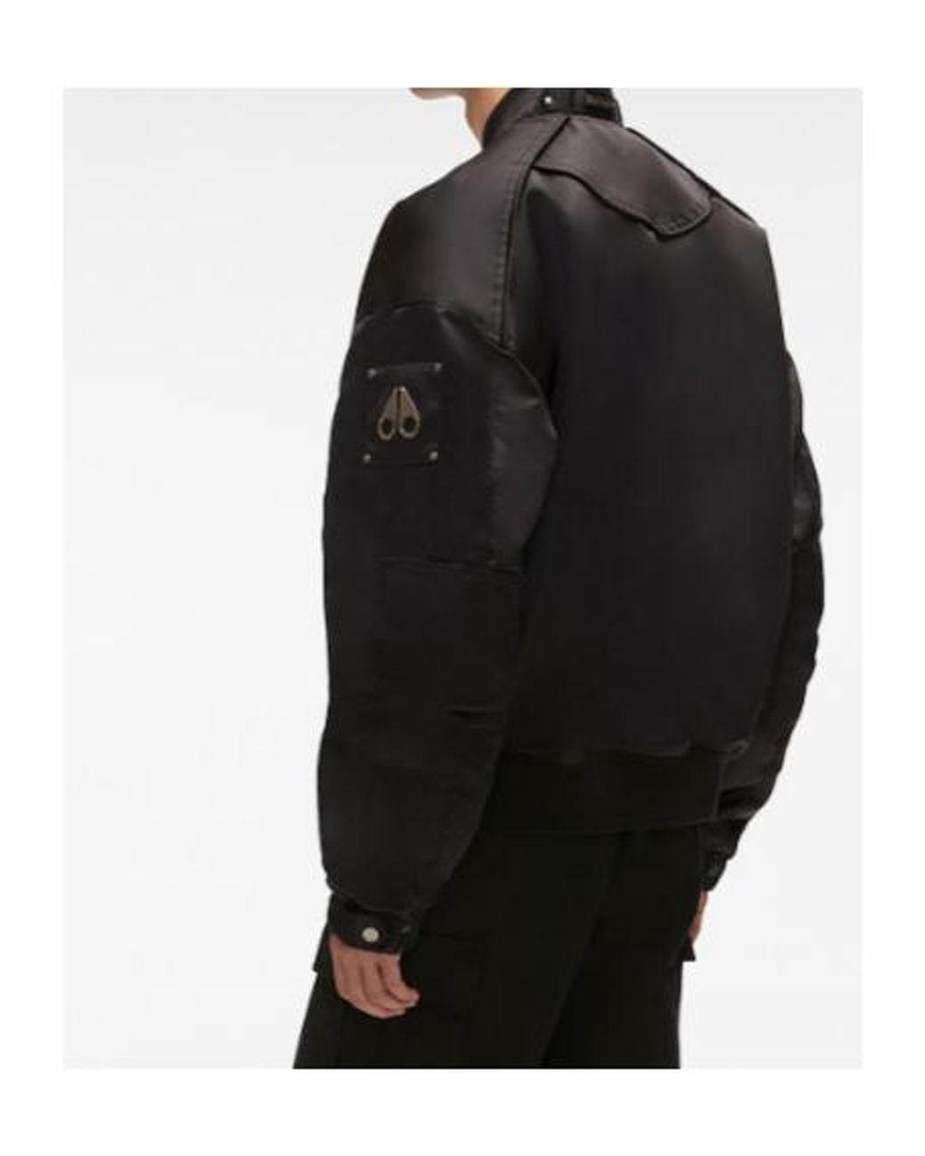Moose Knuckles Black Logo Jacket for men