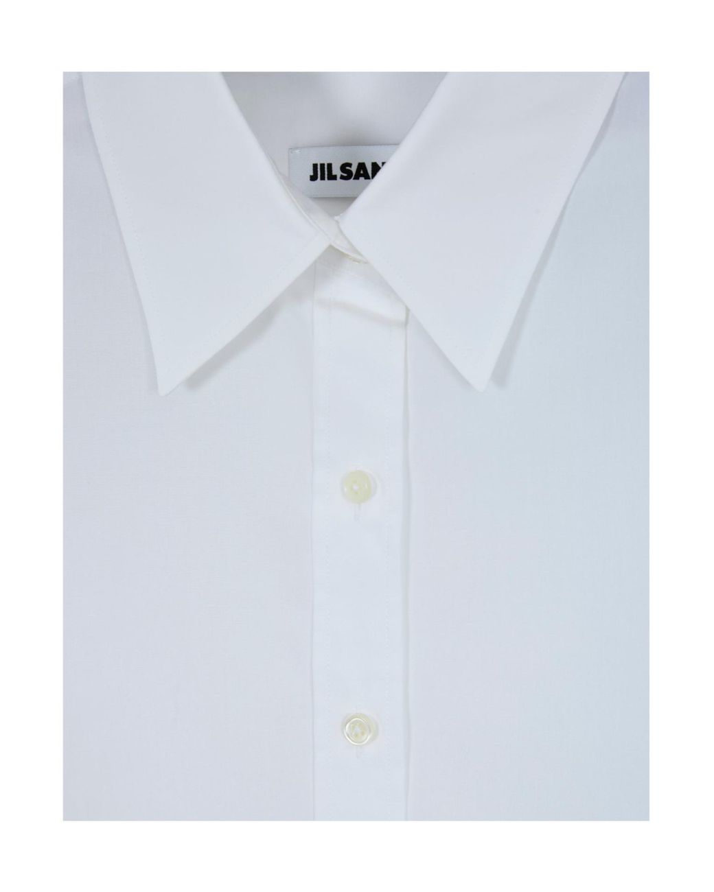 Jil Sander White Cotton Poplin Shirt