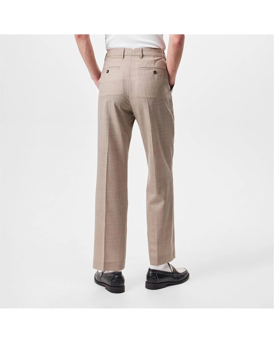 AMI Gray Straight Trousers for men