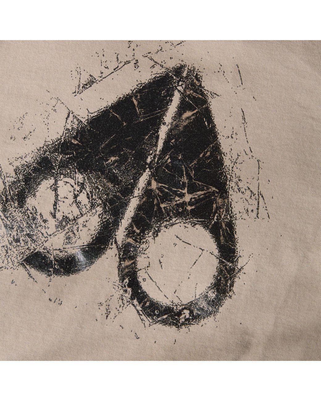 Moose Knuckles Gray Heartprint Tshirt for men