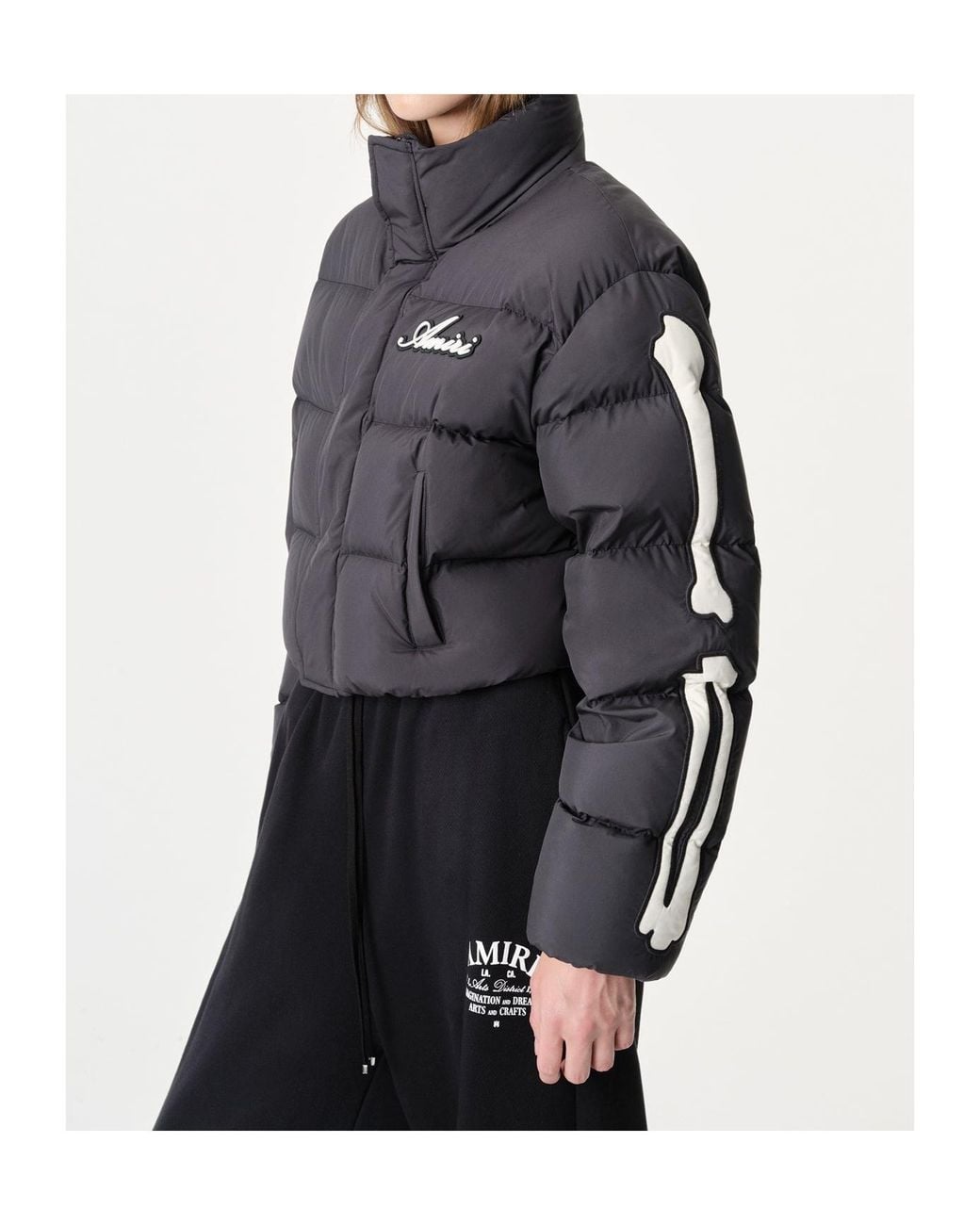 Amiri Black Copped Padded Jacket