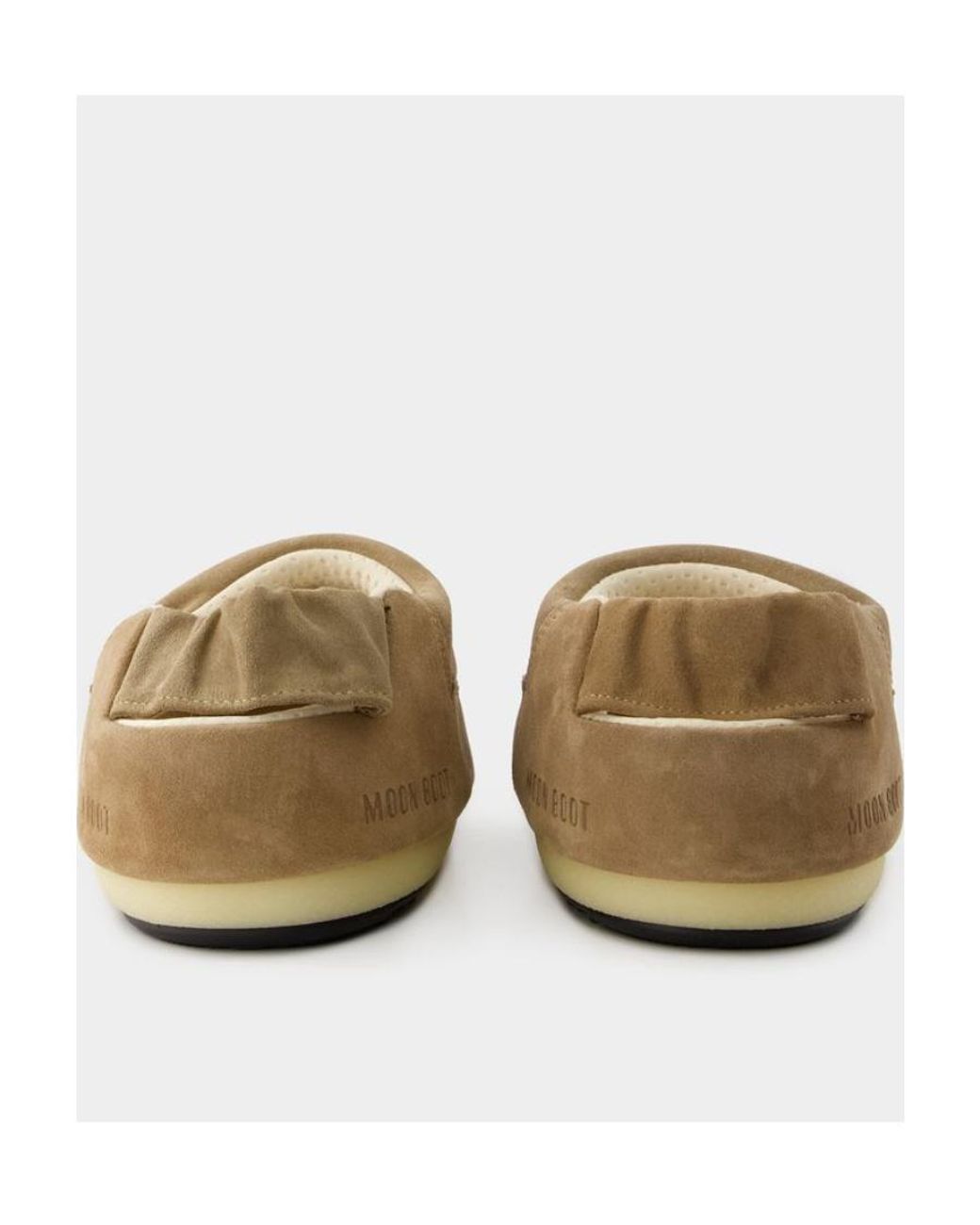 Moon Boot Natural Round-Toe Slip-On Slippers
