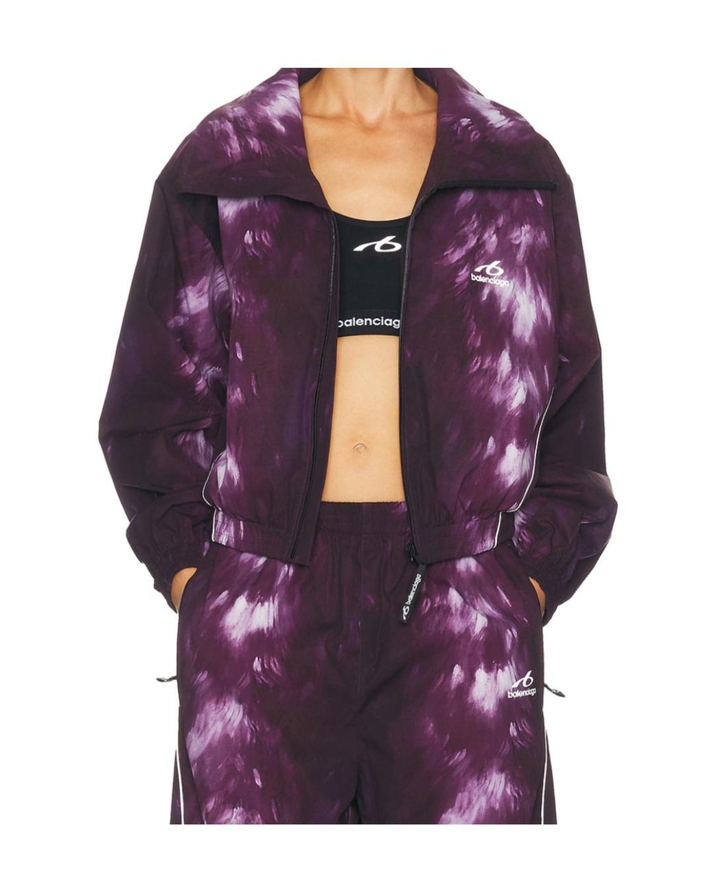 Balenciaga Purple Sports Ski Casual Jacket