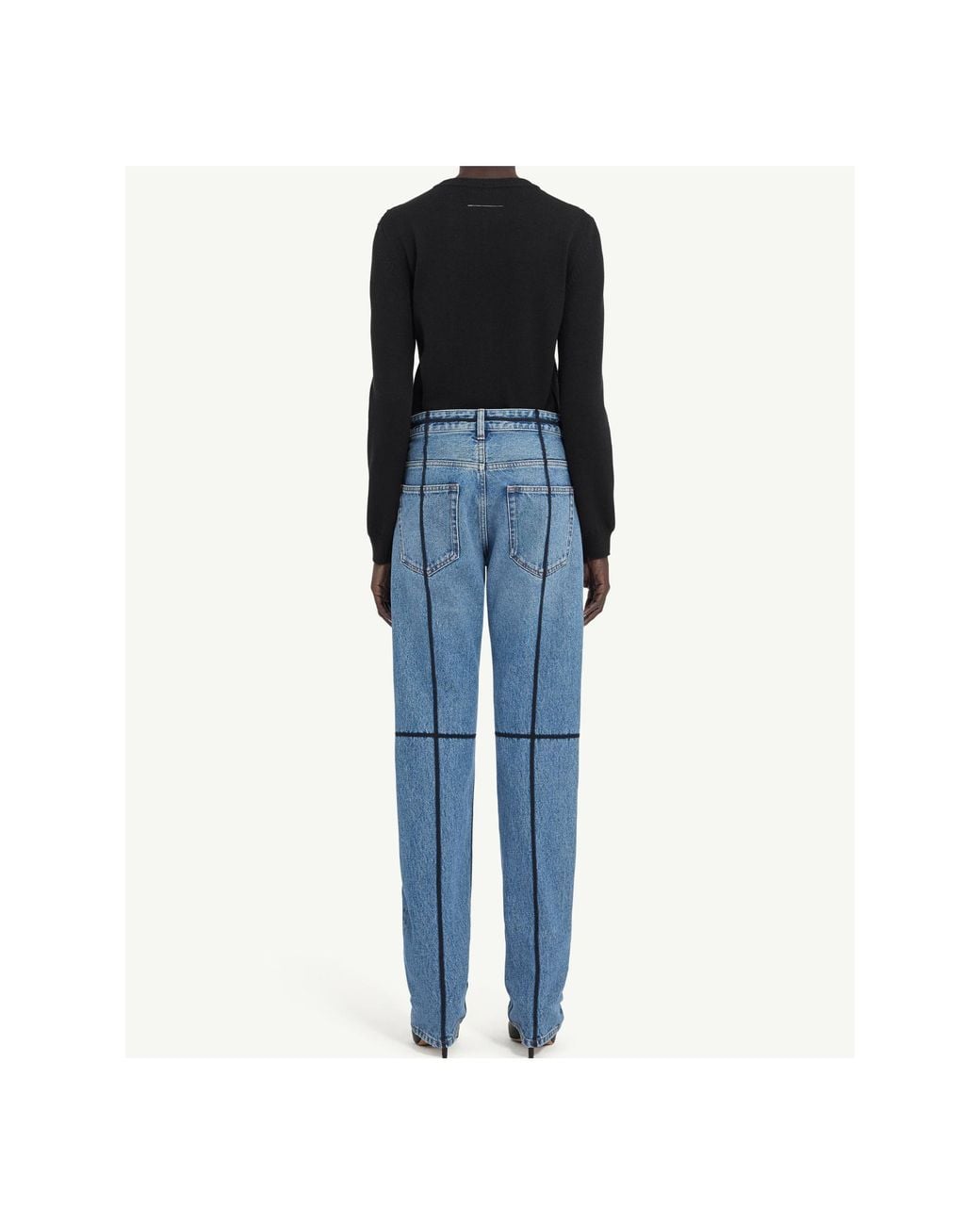 MM6 by Maison Margiela Blue Straight-Leg Jeans