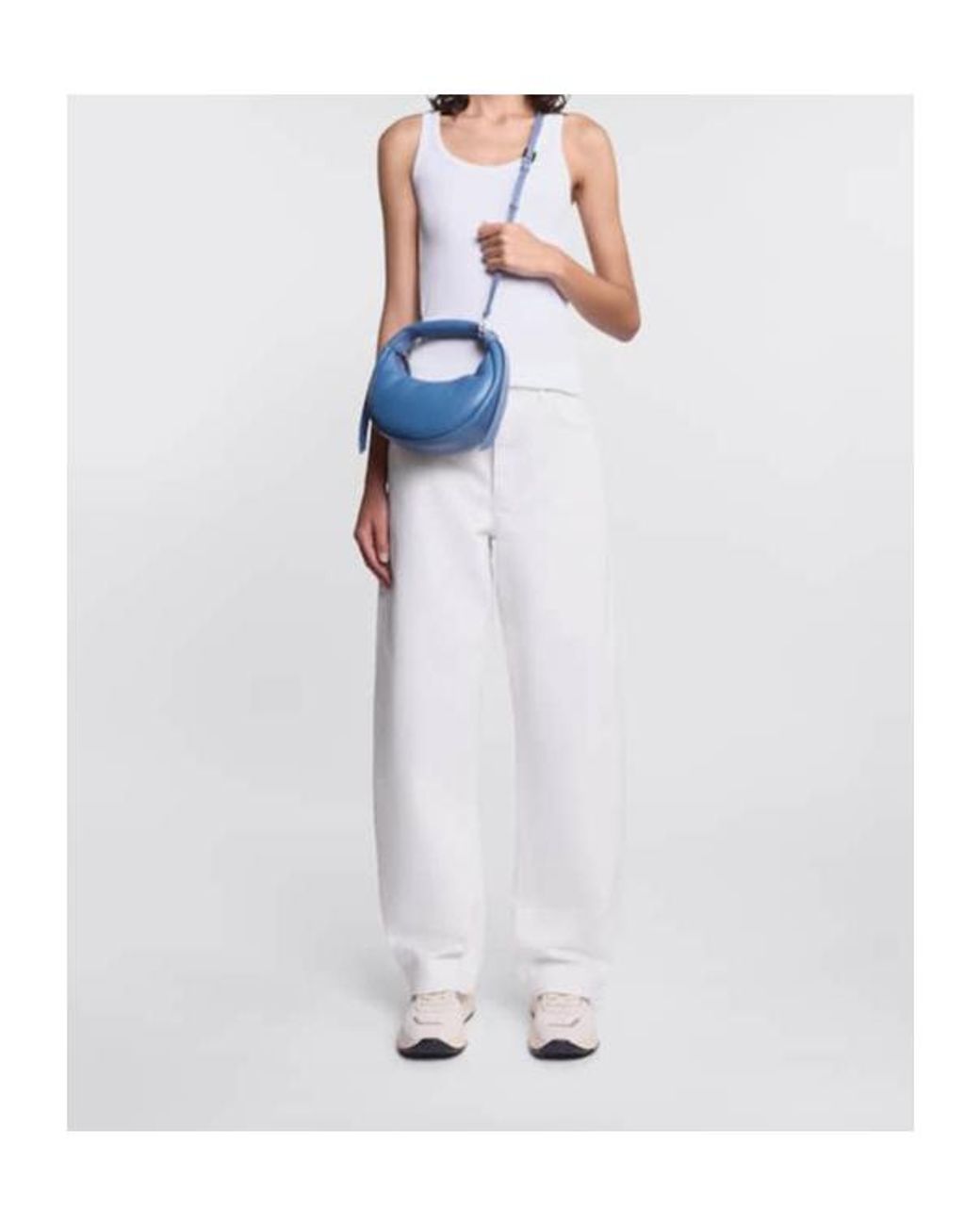 Hogan Blue Zip-Closure Shoulder Bag