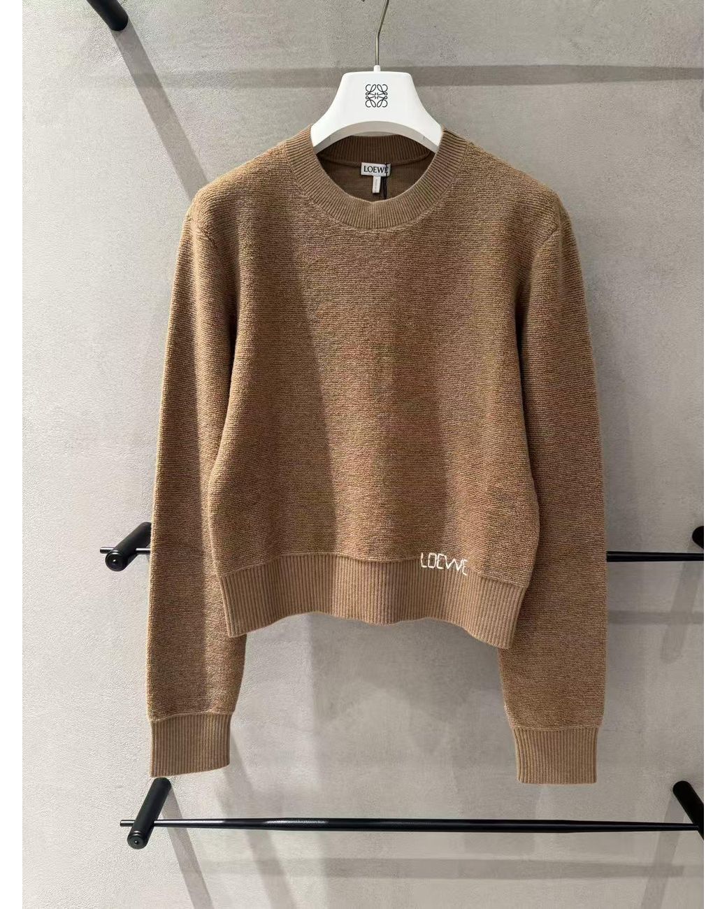 Loewe Brown Crew-Neck Knit Top