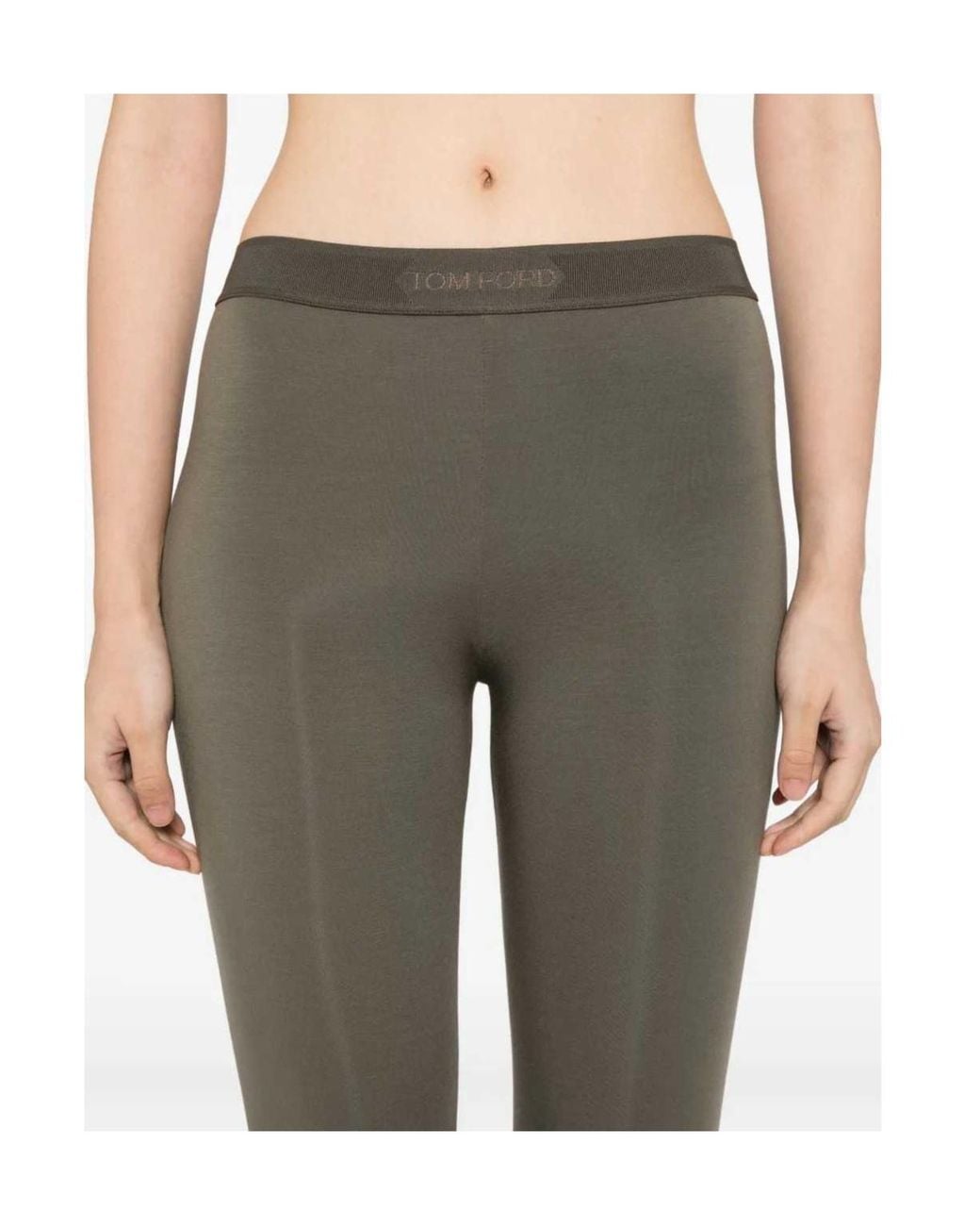 Tom Ford Gray Logoed Yoga Pants