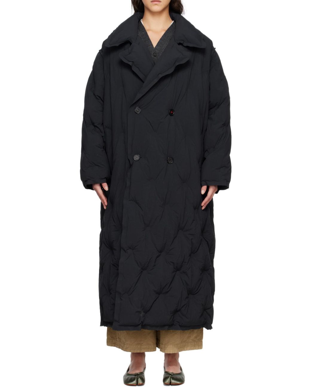 Maison Margiela Black Oversized Padded Coat