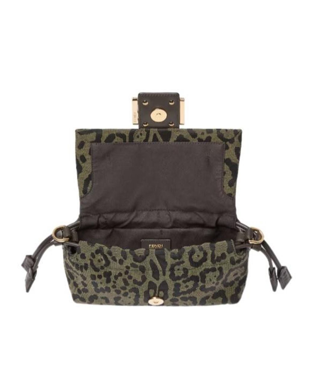Fendi Metallic And Jaguar-Stripe Motif Jacquard Fabric Mini-Bag