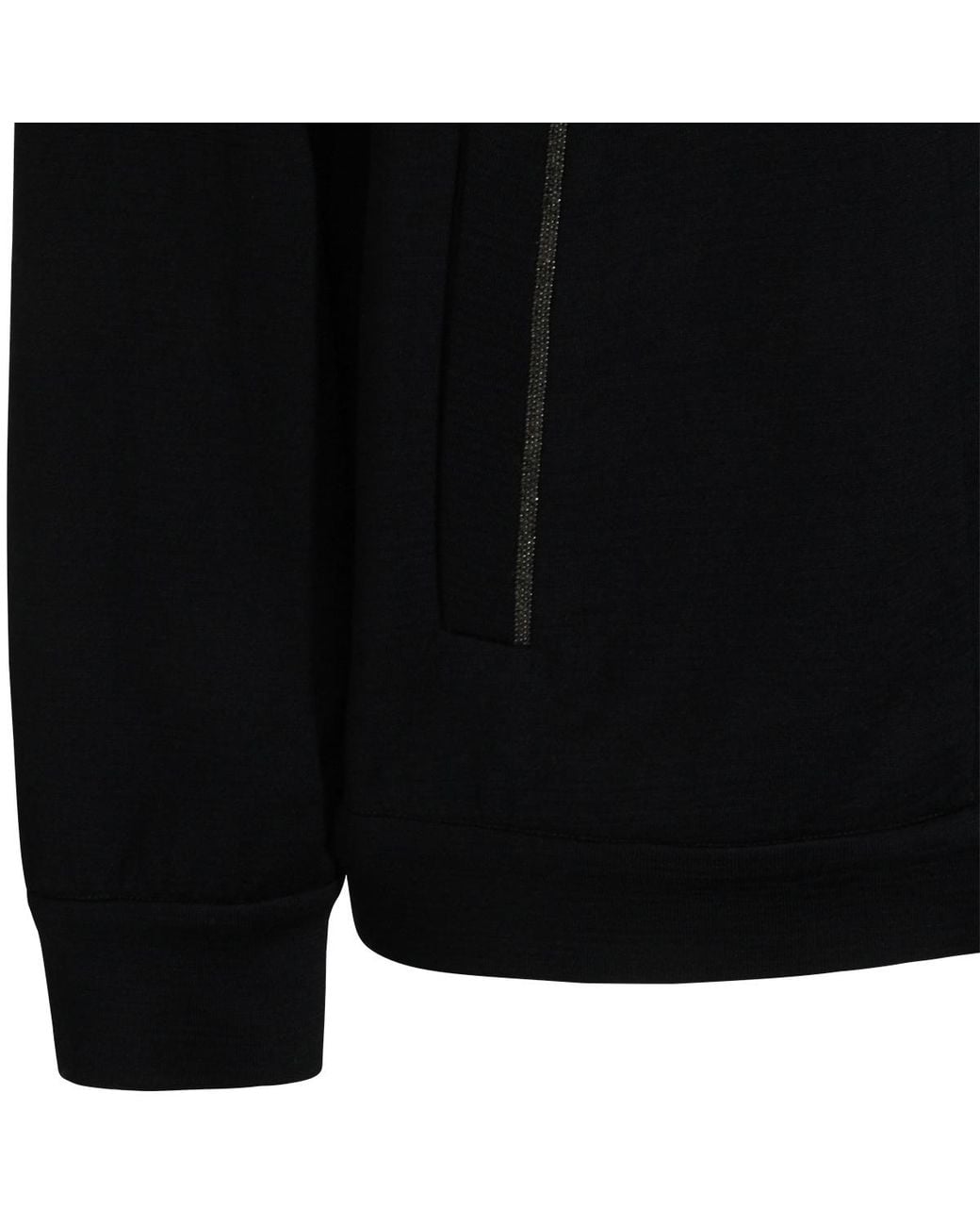 Brunello Cucinelli Black Zip-Up Hoodie