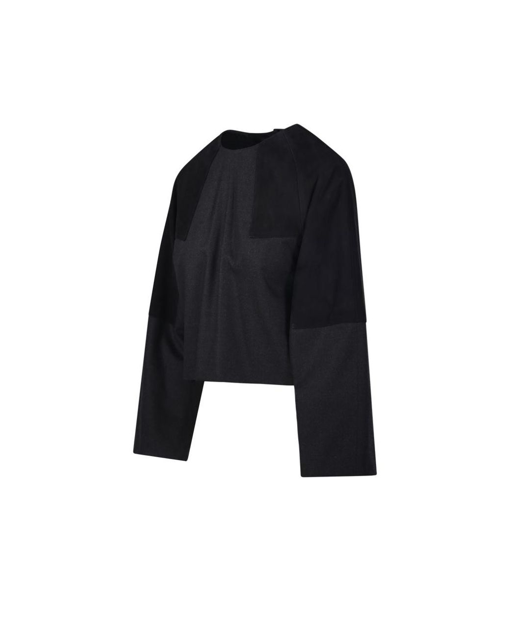 Max Mara Black Stretch-Virgin Wool Top