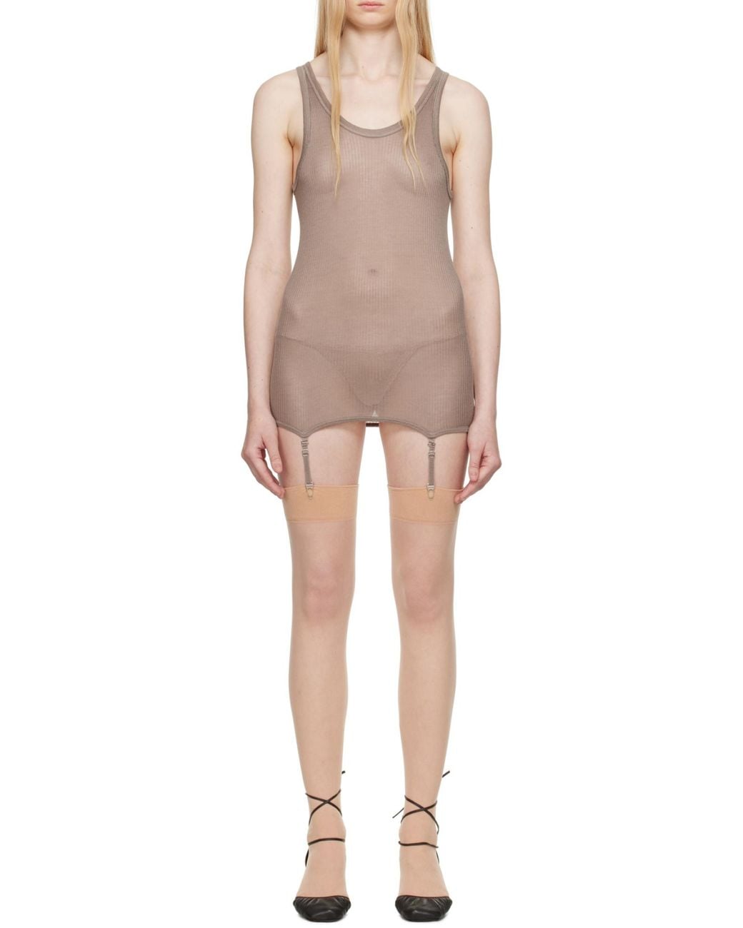 Lemaire Purple Seamless Wool Tank Top