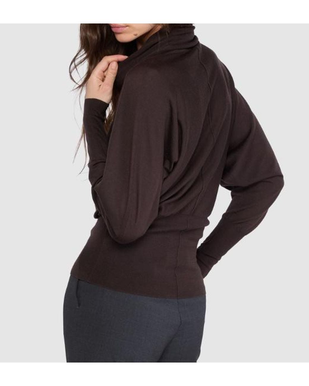 Soeur Brown Turtleneck Knit Sweater