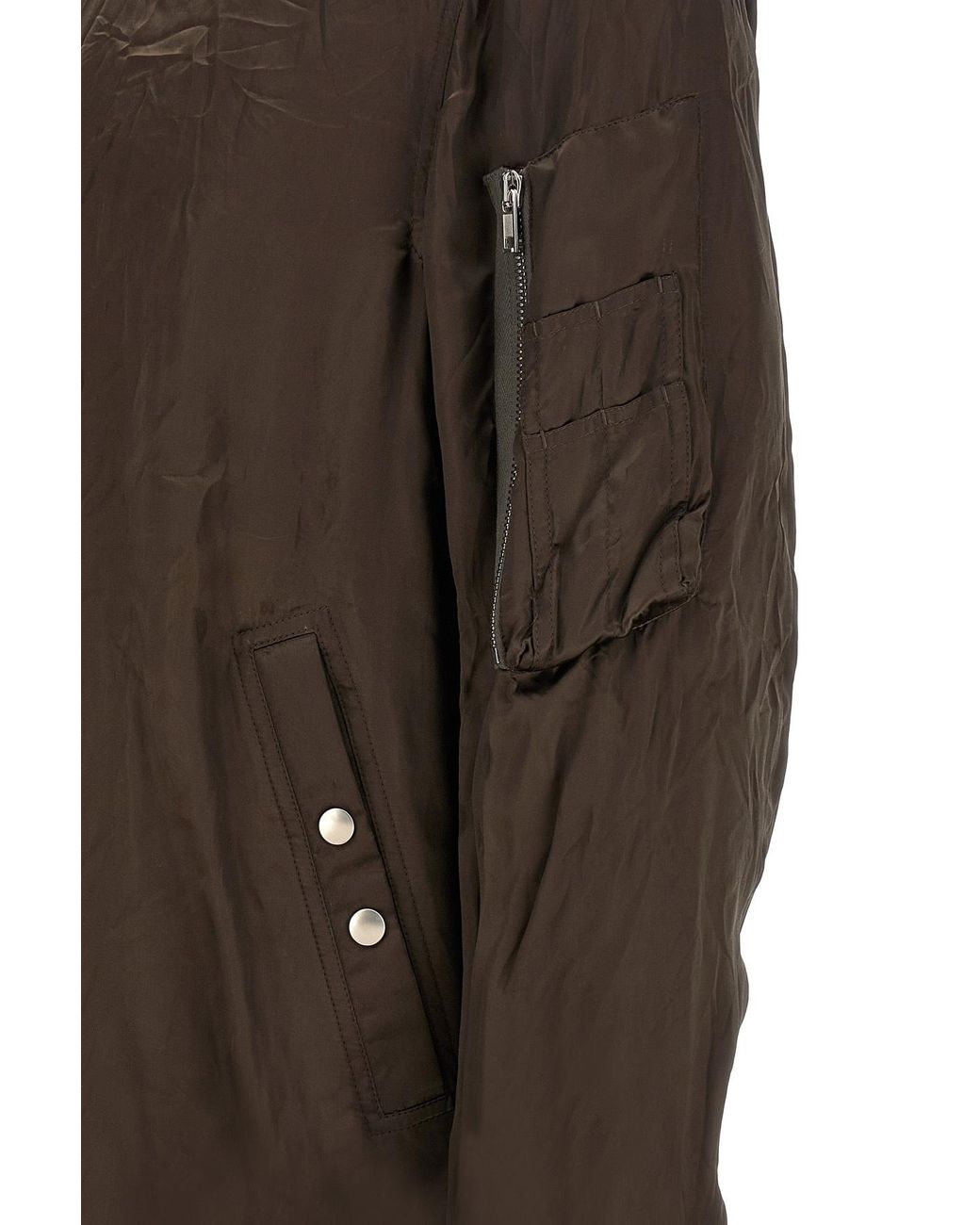 Rick Owens Brown Classic Flight Bomber Jacket for men
