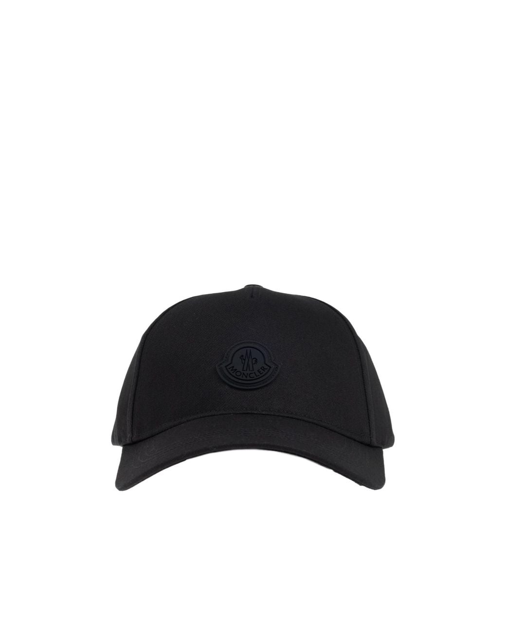 Moncler Black Logo Patch Baseball Cap