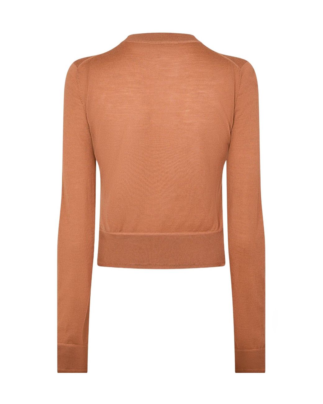 Chloé Brown Retro Long-Sleeved Top