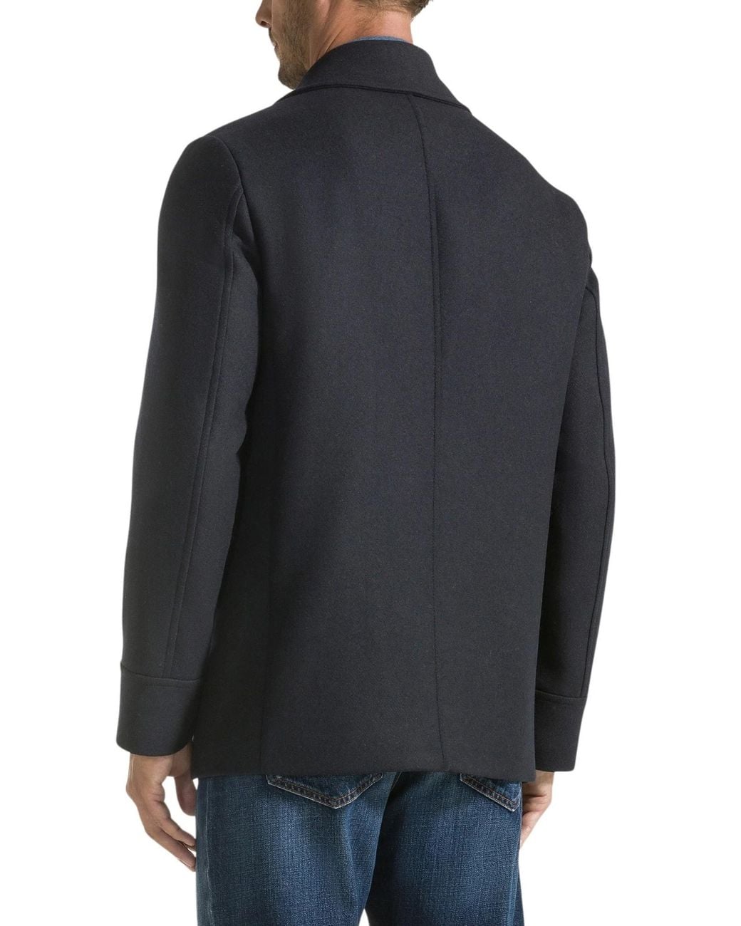 Seventy Black Double-Button Coat for men
