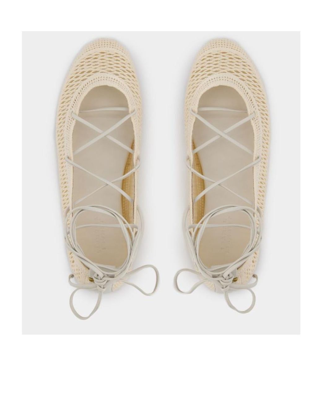Isabel Marant Natural Belna Lace-Up Ballerinas