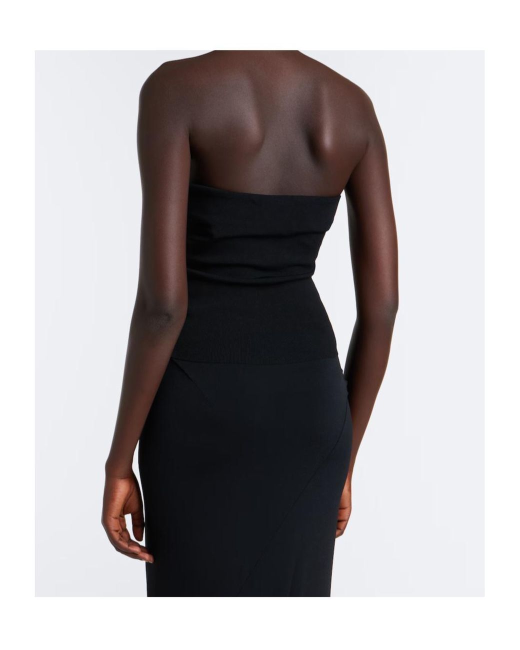 Christopher Esber Black Salacia Ribbed-Knit Jersey Top