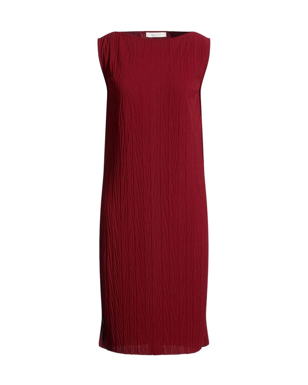 Max Mara Red Minimal Sleeveless Dress