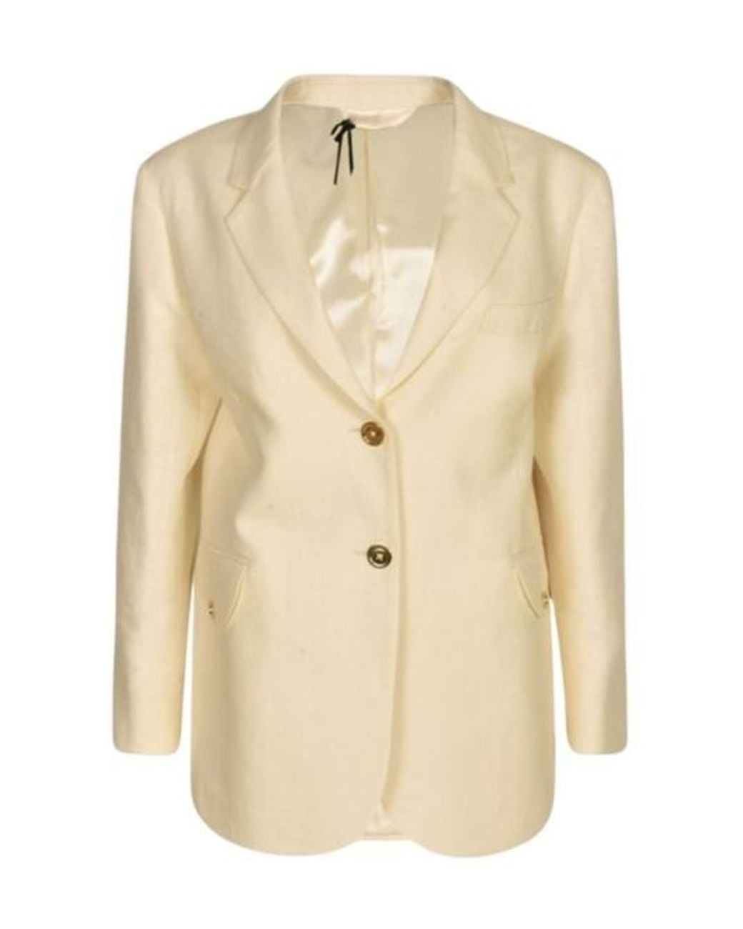 Blazé Milano Natural Blazé Milano Single-Breasted Buttoned Blazer