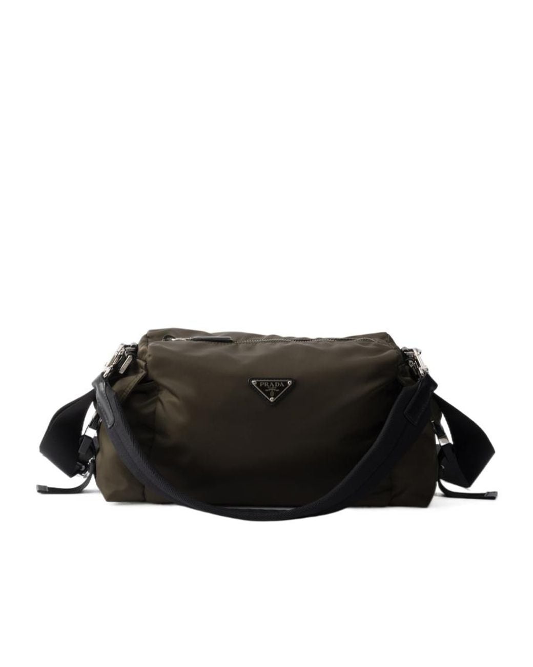 Prada Black Explore Re-Nylon And Leather Bag for men