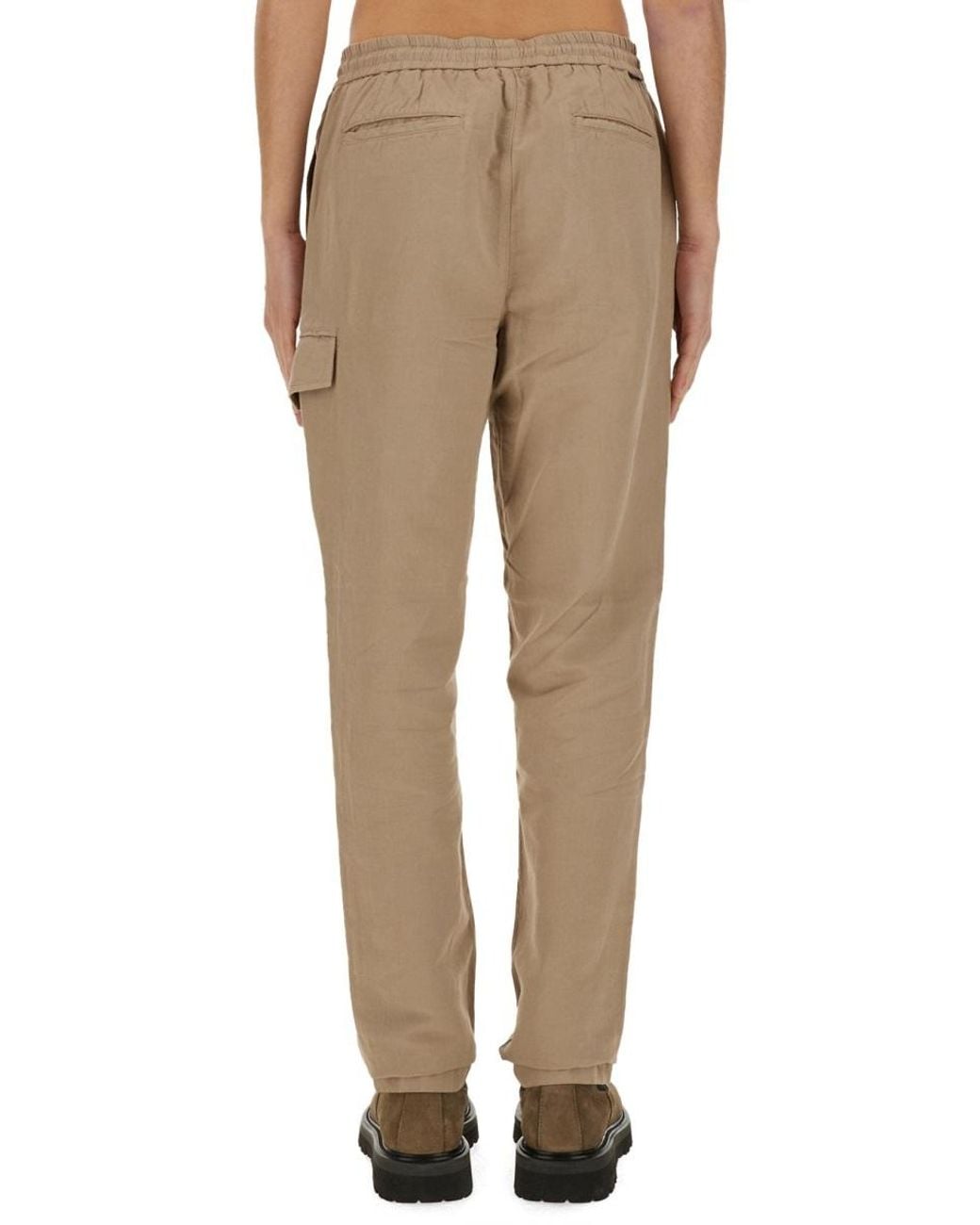 Woolrich Natural Drawstring Straight Leg Pants for men