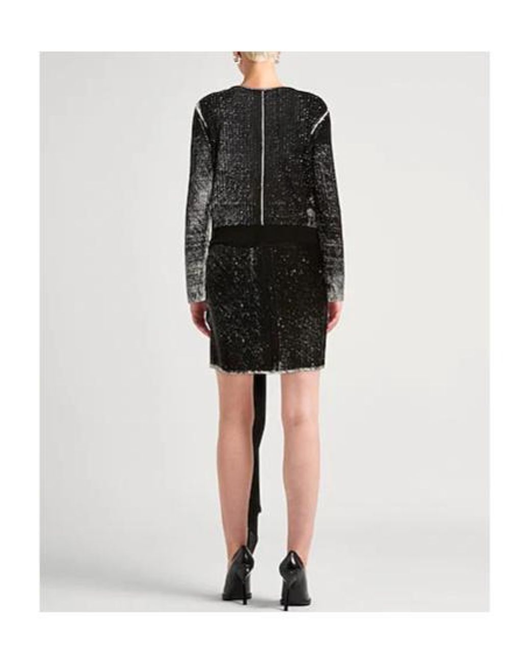DIESEL Black Fitted Long Sleeve Dress