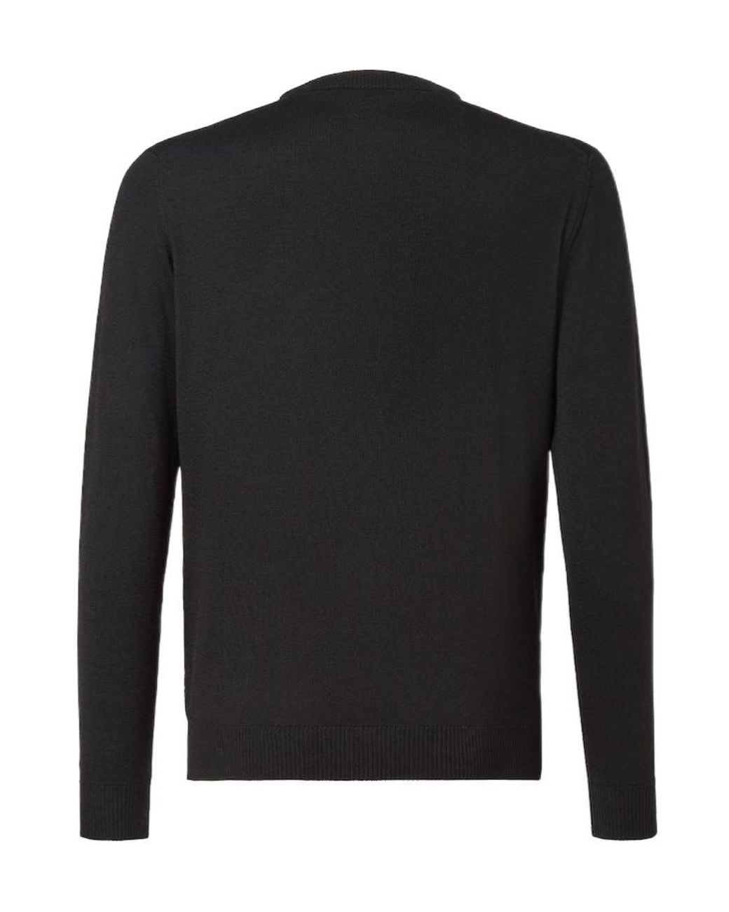 Fendi Black Ff Embossed Crewneck Jumper for men