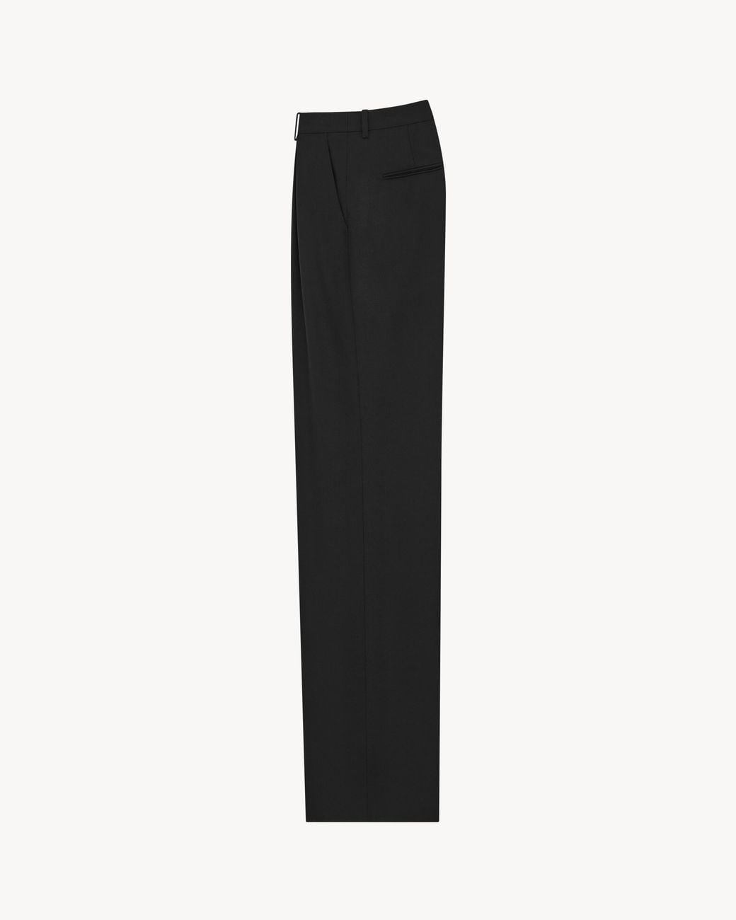 Saint Laurent Black Mid-Rise Tailored Pants